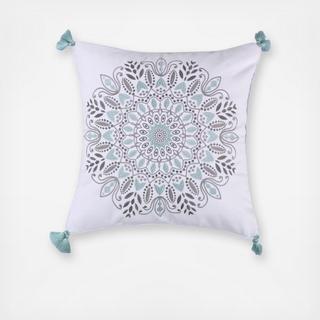 Disty Medallion Tassel Throw Pillow