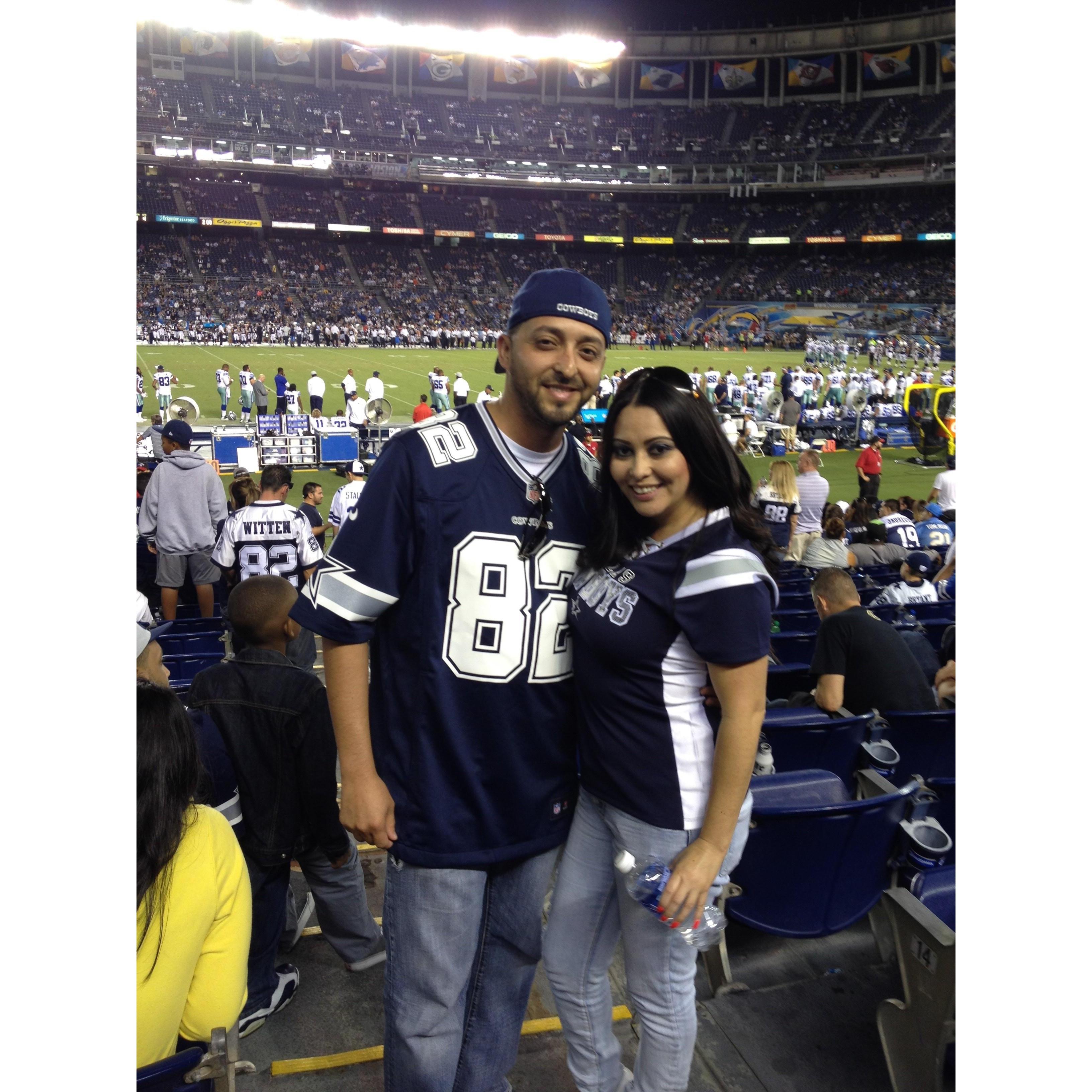 Our first Cowboys game together.