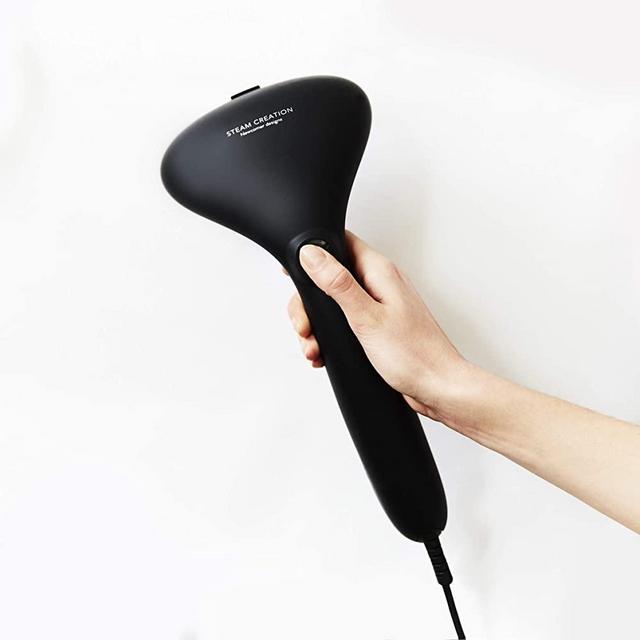 Steam Creation - Professional handheld clothes steamer/portable garment steamer. Powerful (1500 watt!) Perfect for home and travel. Plus travel bag/heat resistant glove and fabric steamer brush attach