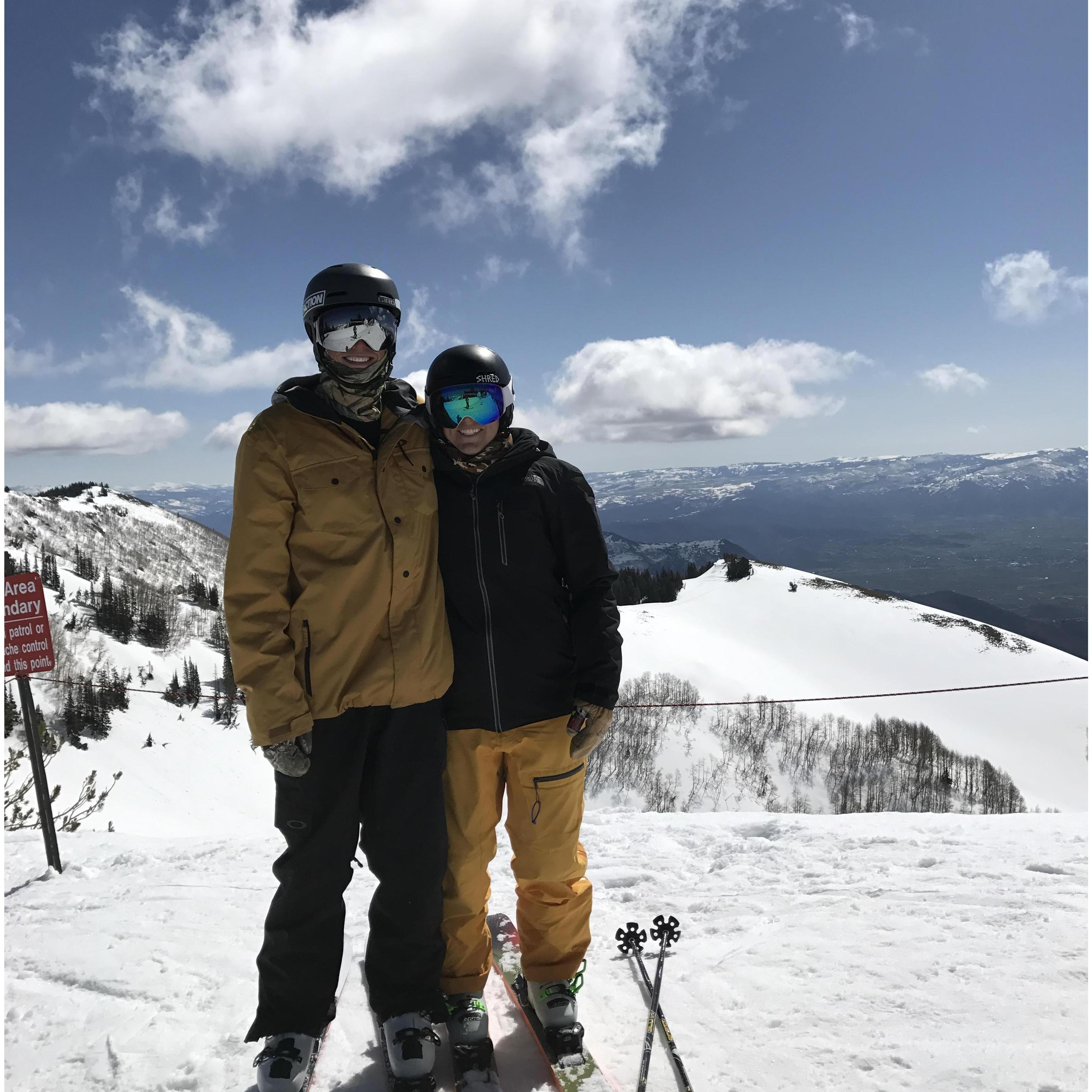 Our first travel ski date together! Snowbird, UT