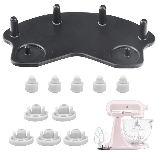 Stand Mixer Attachment Holders, Compatible with Kitchenaid Mixer & KitchenAid Flat Beater, Kitchen Accessory Organizer, Accessories for Storing Dough Hooks,Flat & Flex Edge Beater