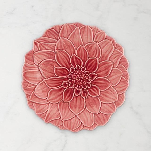 Bordallo Pinheiro Maria Flor Dahlia Dessert Plates, Set of 4