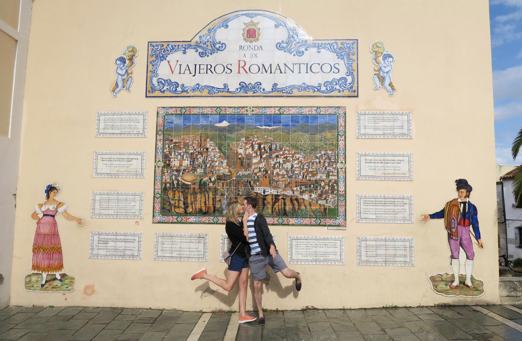 In Ronda Spain, a couple days before Tim proposed! Mind you... he has the ring in his pocket in this photo.