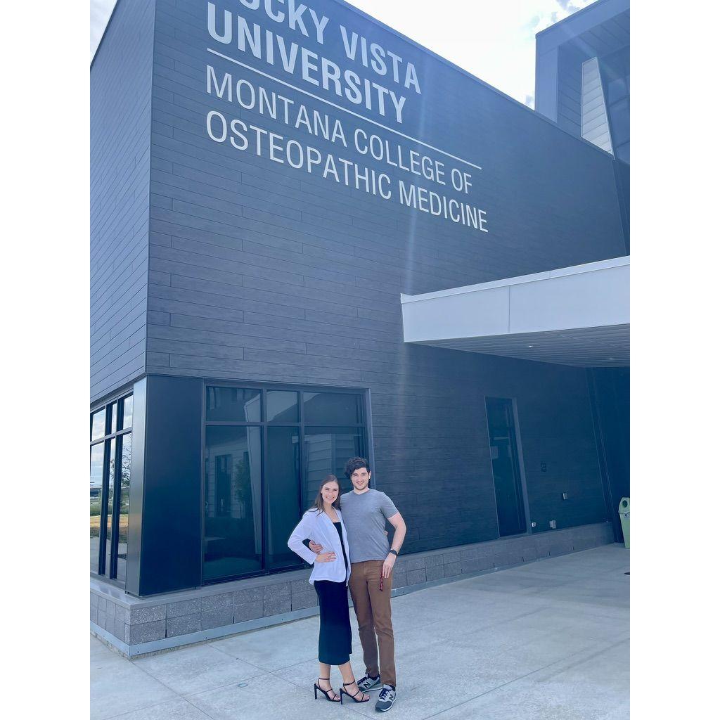 After Cora's white coat ceremony the first week of medical school.