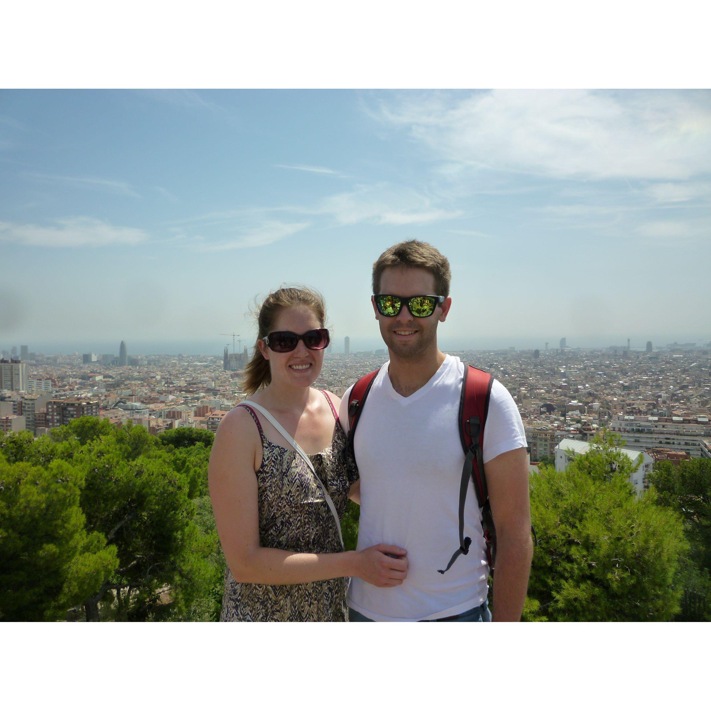Park Guell, Barcelona, Spain. August 2014. It was boiling hot.