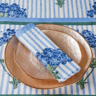 Hydrangea Blockprint Napkin, Set of 4