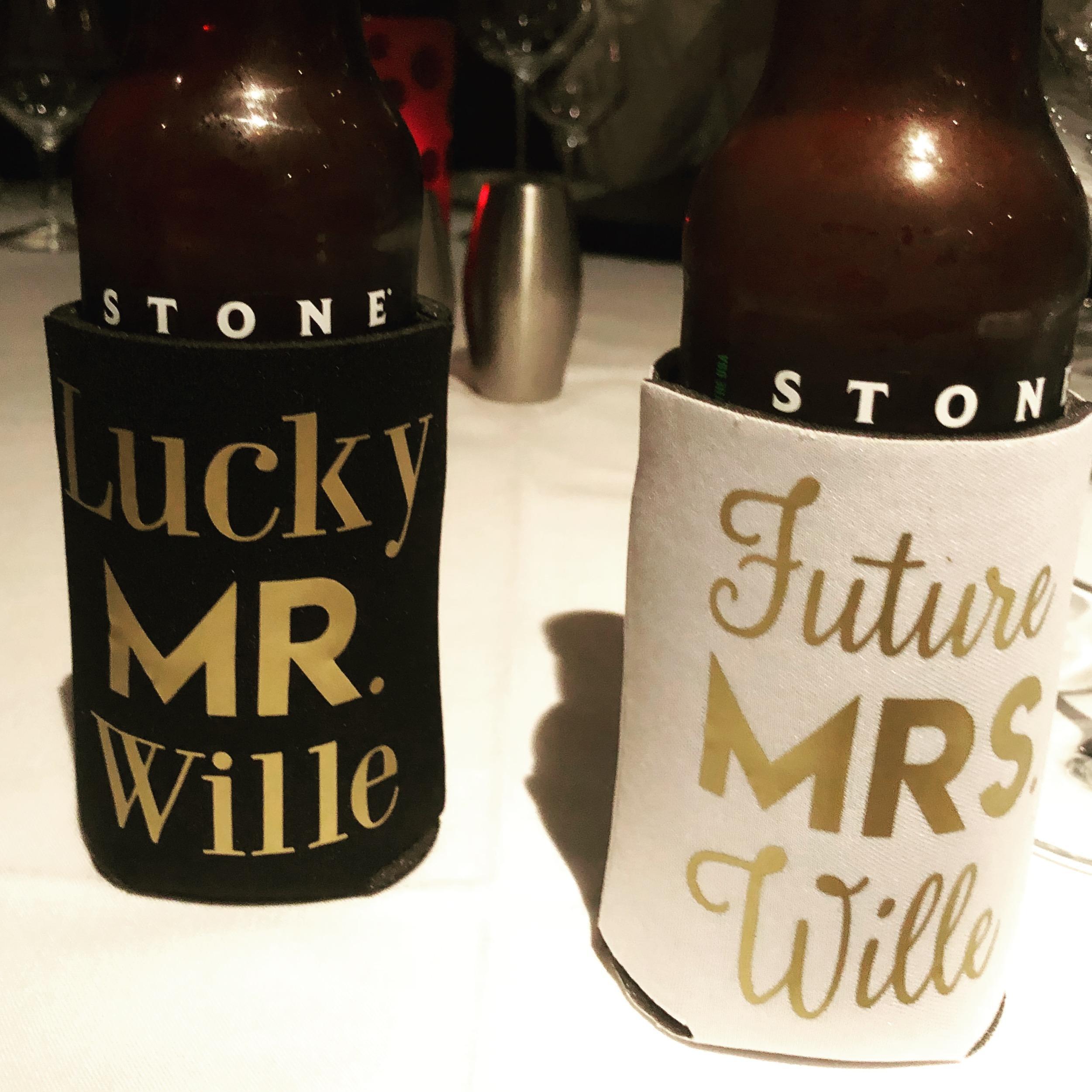 Sweet gifts from Kristy on the day we got engaged.