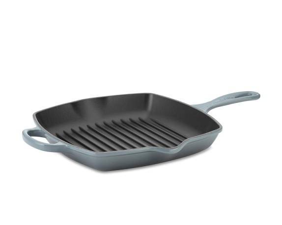 Le Creuset Signature Cast-Iron Square Grill Pan, 10", Ocean
