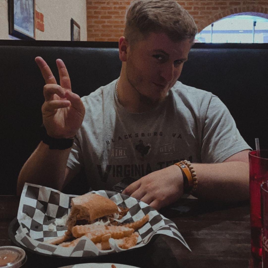 I took this photo of Dillon on our first date at Sals on May 13th, 2021!