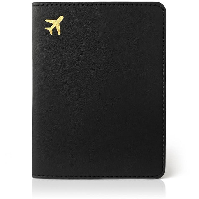 toTravelGear Passport Holder for Travel Essentials,Passport Cover Case for Travel Accessories,Travel Wallet for Women Men (Black)