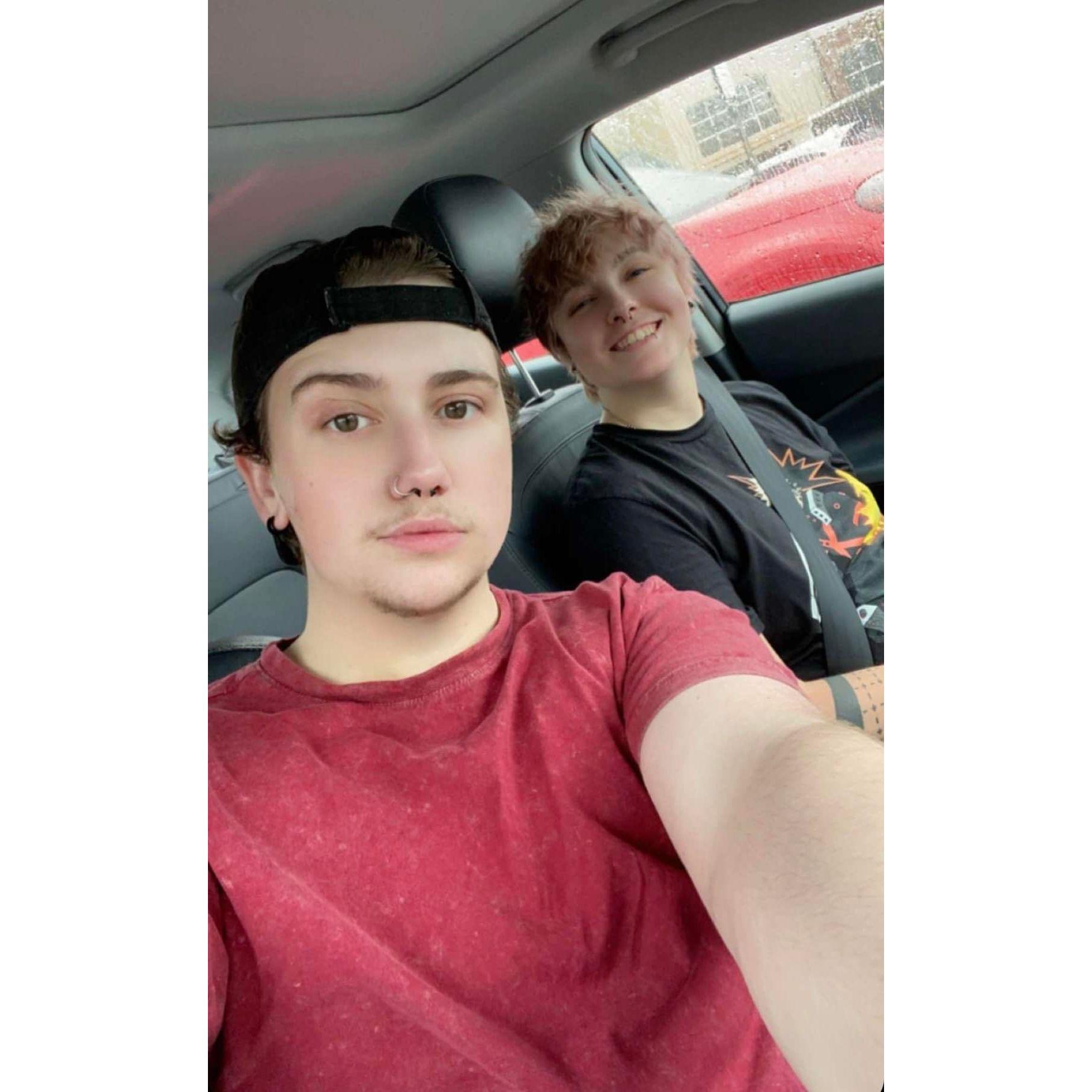 One of our first photos together, before we officially started dating