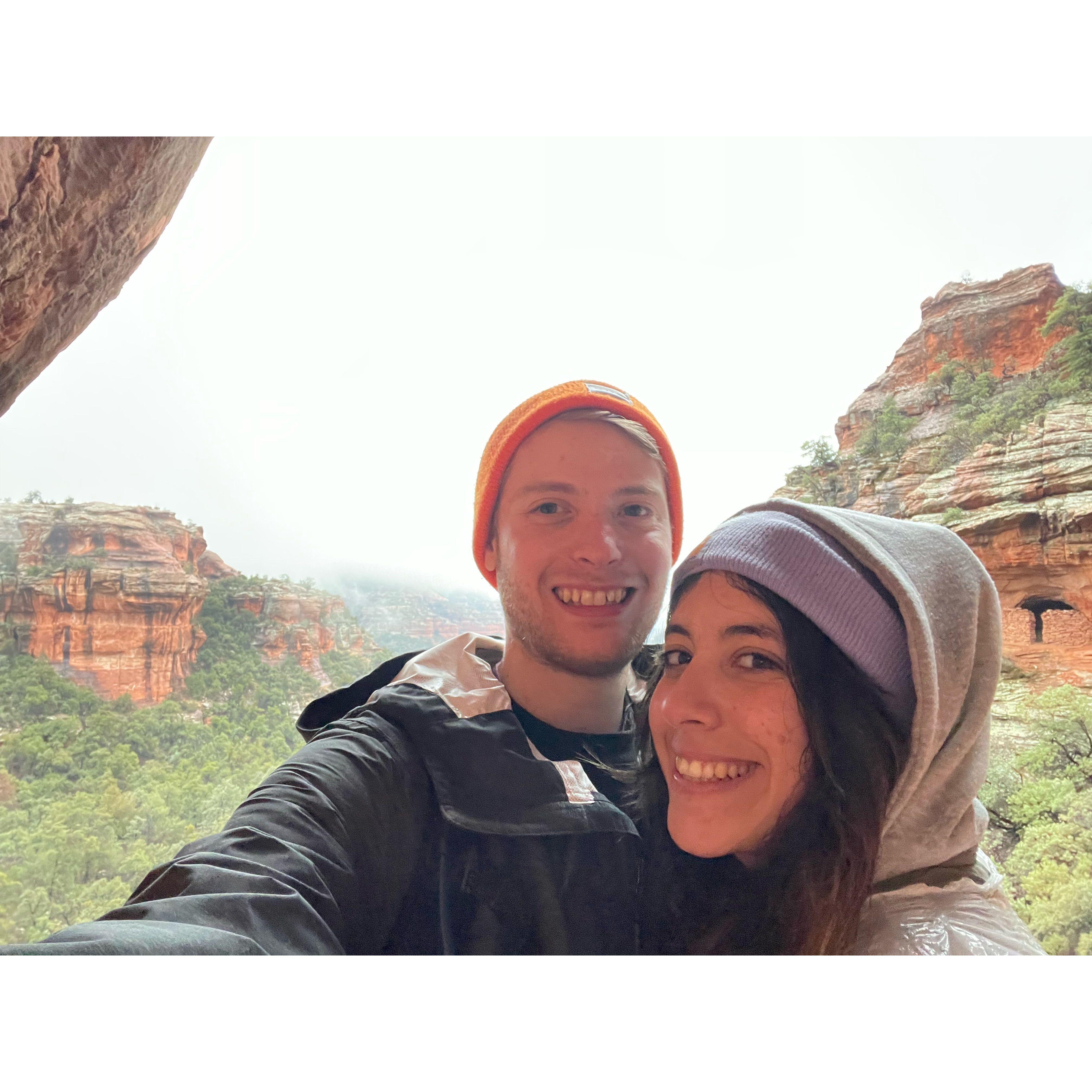 12/22: A photo of us ringing in the New Year in Sedona.