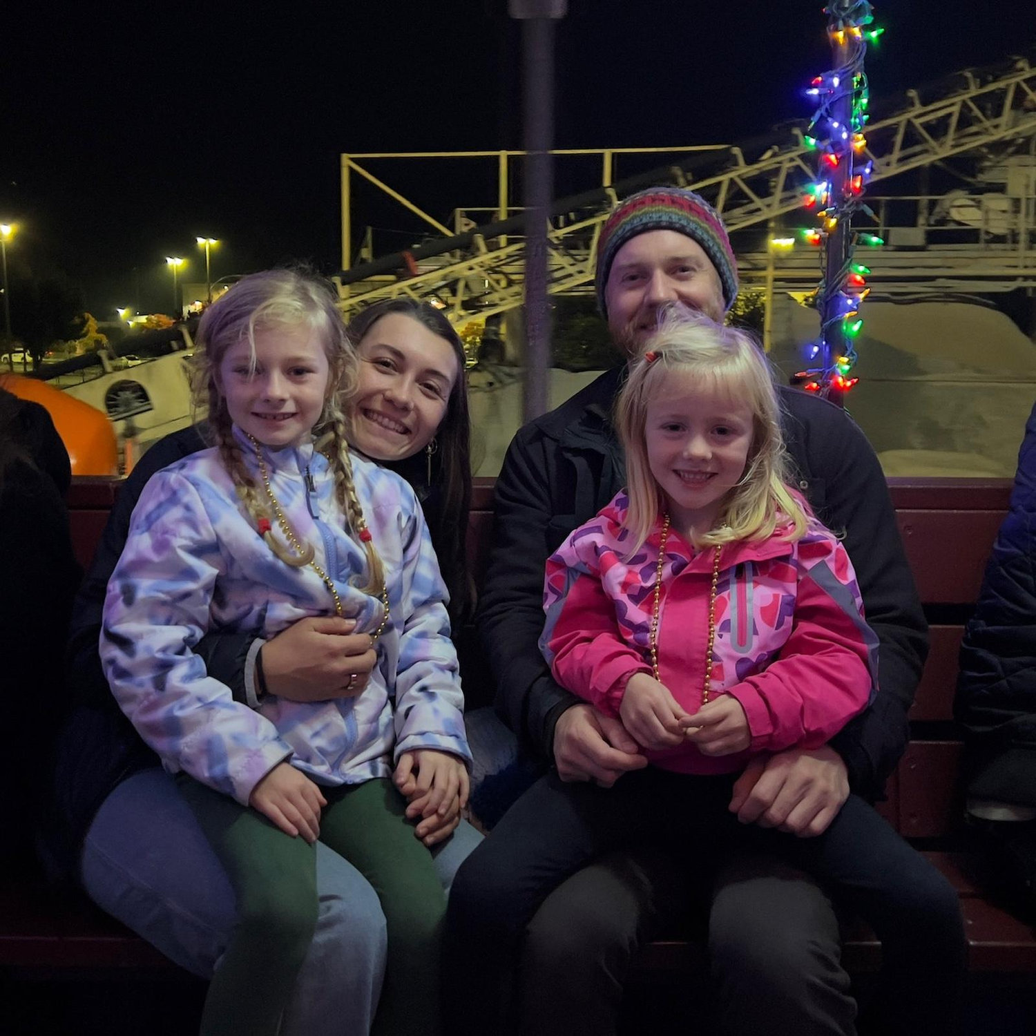 Christmas train with some of Nate’s nieces in Santa Cruz, complete with hot cocoa and cookies. November 2025