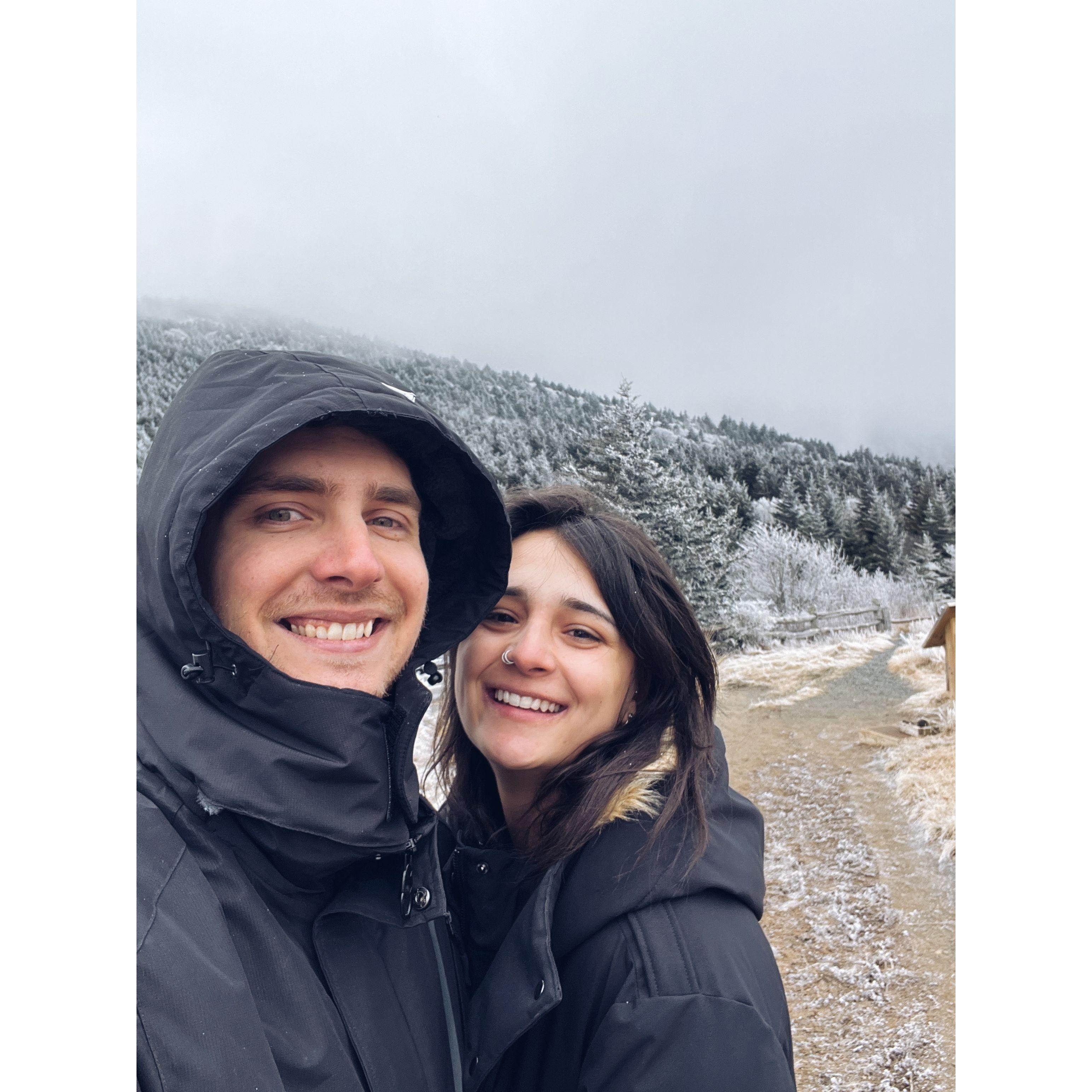One of our favorite memories visiting the snow-topped Appalachian Mountains in December 2023.