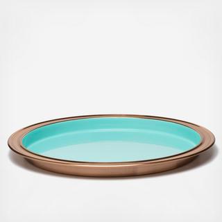 Barware Tray with Copper Accents