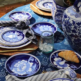 Blue Garden Assorted Appetizer Plate, Set of 4