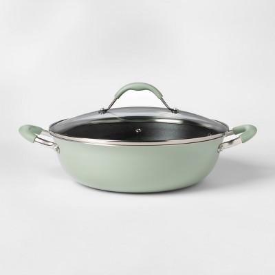 Cravings by Chrissy Teigen 5qt Aluminum Non-Stick Everyday Pan with Lid Green