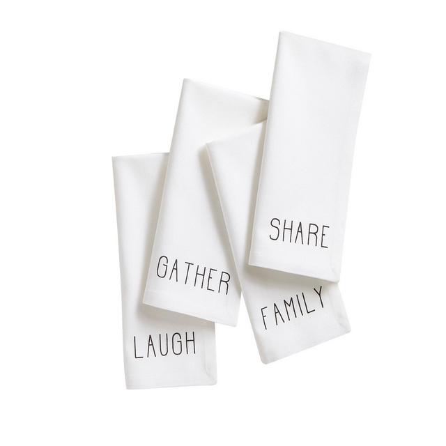 Elrene Farmhouse Living Sentiments Napkins - Set of 4