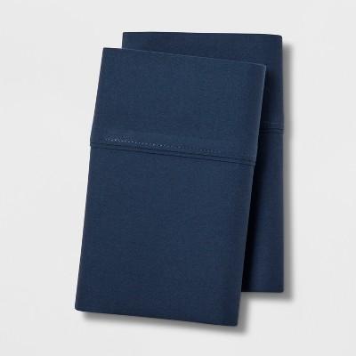 Standard 300 Thread Count Ultra Soft Pillowcase Set Dark Blue - Threshold™