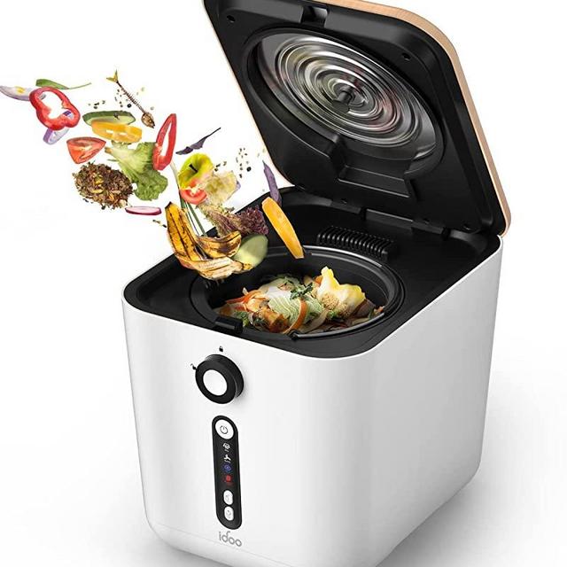iDOO Smart Electric Kitchen Composter, Compost Bin Countertop, Waste Composter Indoor, Auto Home Compost Machine, Odorless and Compact Mixer Grinder, 3L Food Cycler Turn Waste to Compost Fertilizer