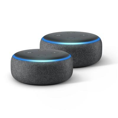 Amazon Echo Dot (3rd Generation)Black - 2 Pack