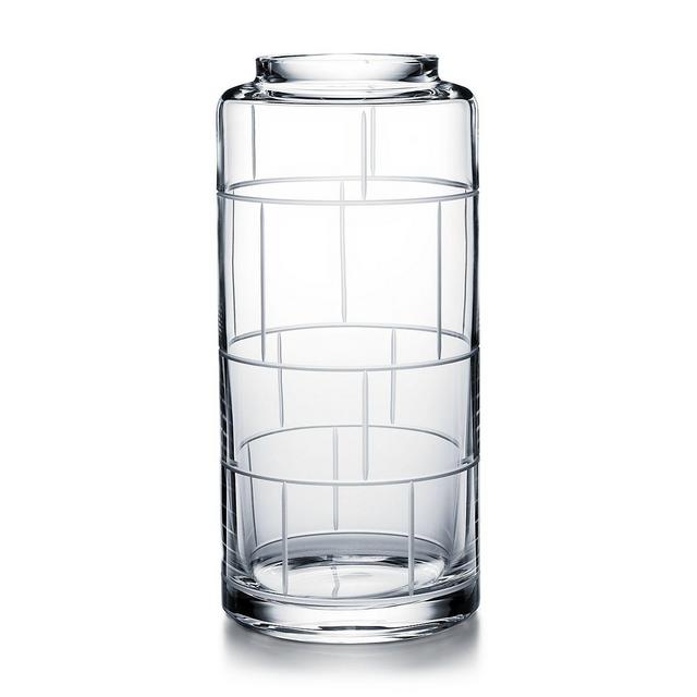 Modern Bamboo Crystal Glass Cylinder Vase