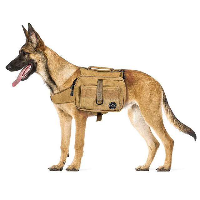 Himal Outdoors Dog Backpack for Large Dog, Dog Pack Hound Travel Camping Hiking Bag, Saddle Bag Rucksack with Side Pockets & Adjustable Strap
