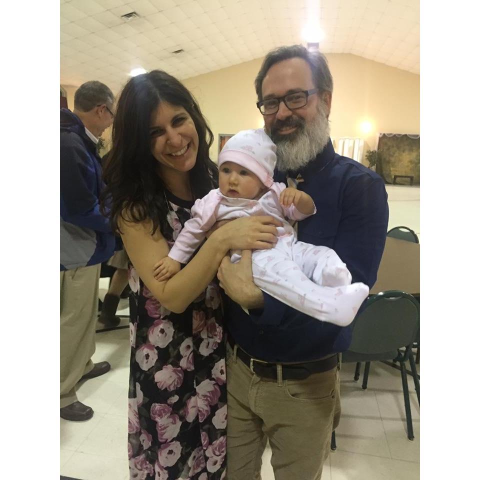 with our goddaughter, Symeon (who is also our flower girl)