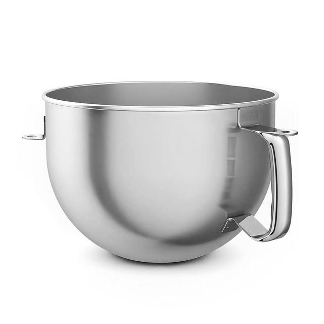 CHUDODO 6 Quart Stainless Steel Mixer Bowl, Compatible with KitchenAid Series 5.5-6 QT Lift Stand Mixer, Suitable for KV25, KP26, KB26, Dishwasher Safe, Ergonomic Handle, Heavy Duty, No Residue