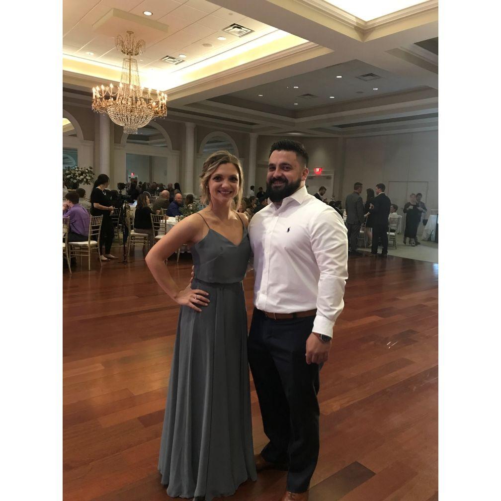 Bailey and DJ at Lindsey's wedding.