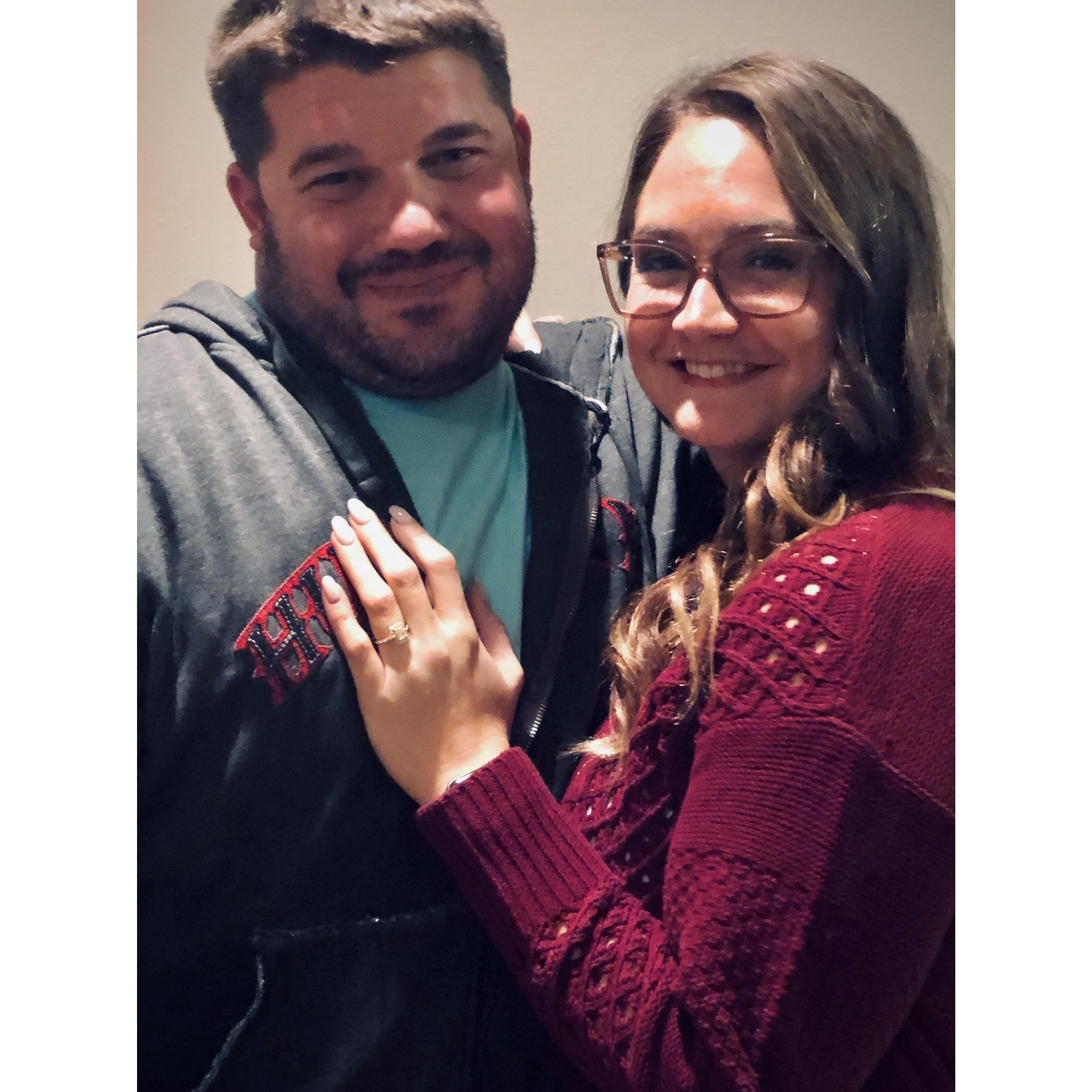 Our first picture together after the engagement!