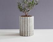 Concrete flower pot with saucer | flower...