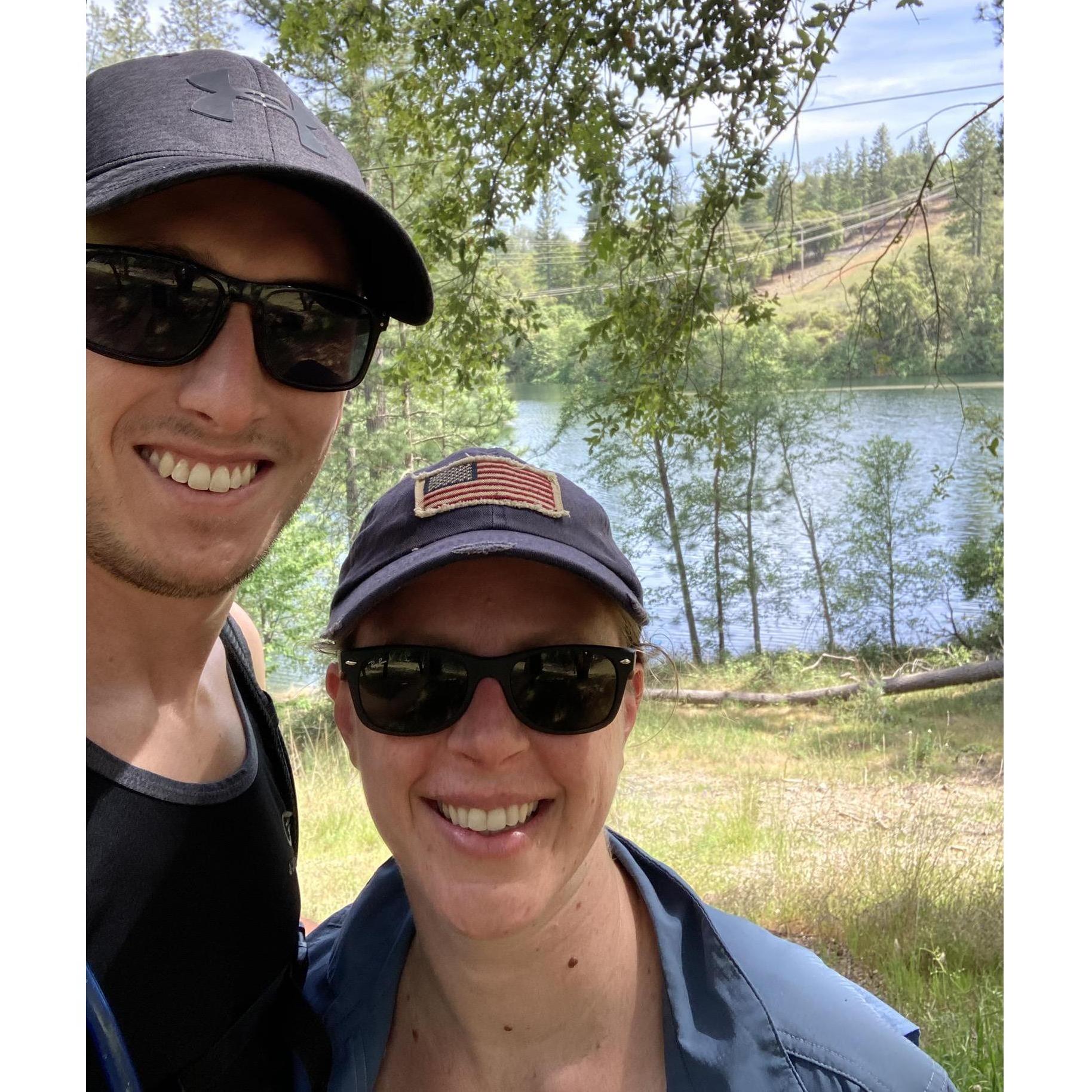 First hike as a couple at Lake Tabeaud.