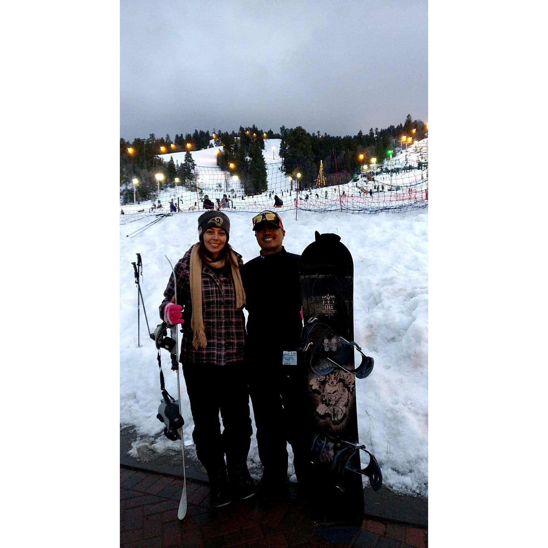 When Arianna first fell in love with snowboarding