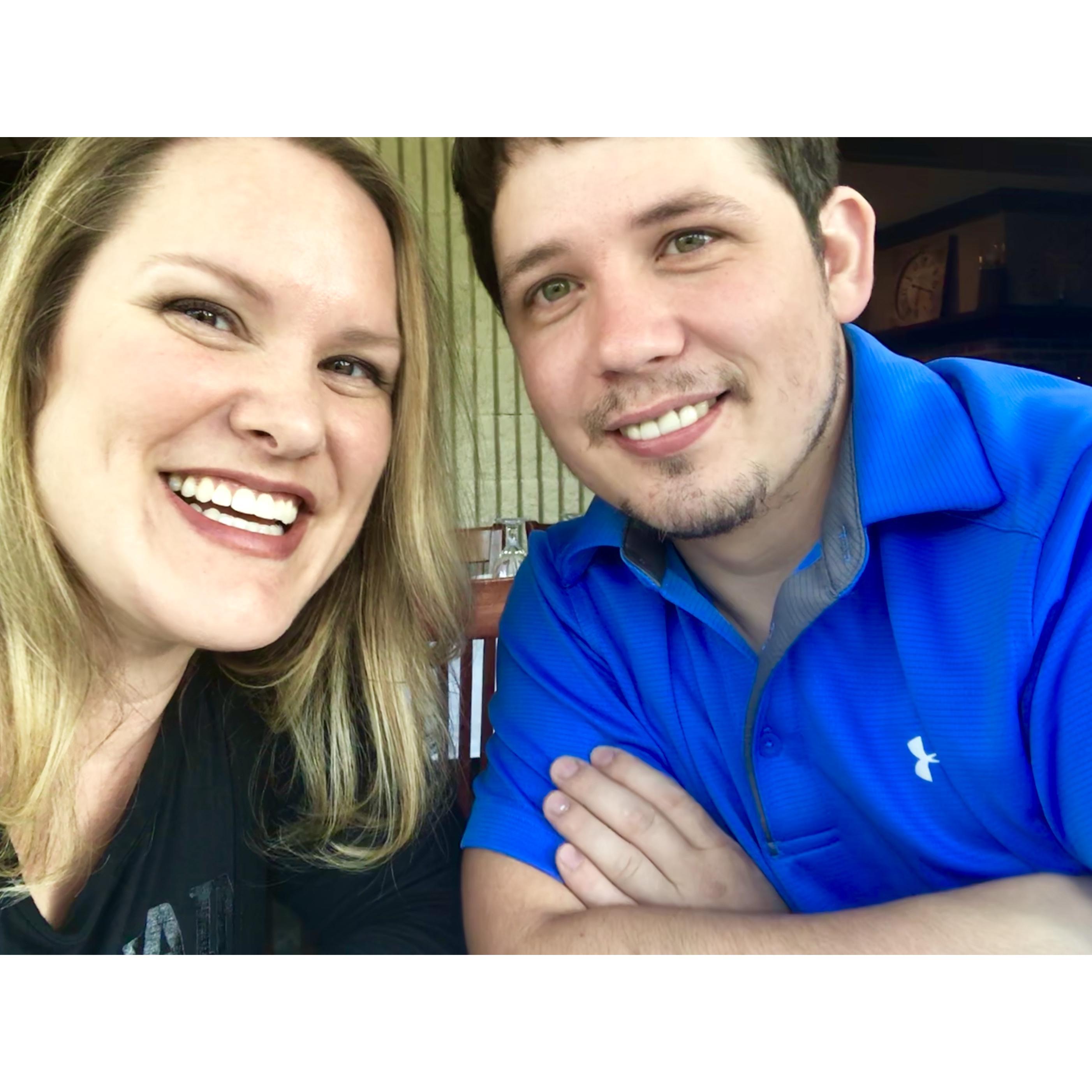 One of our treasured and rare date nights!
