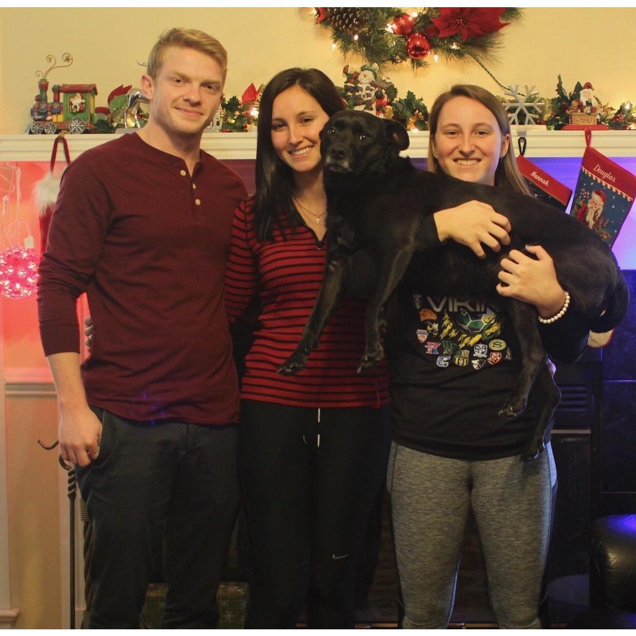 Our first Christmas together! (plus Courtney and Skylar)