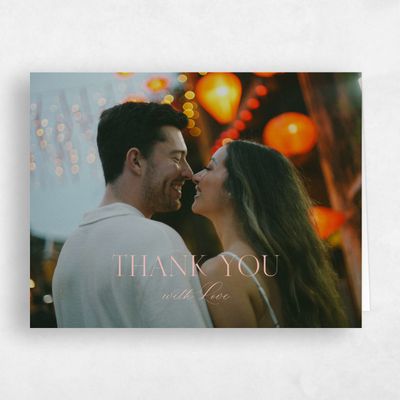 Dusty Peach, Orange Wedding Thank You - Saif Photo
