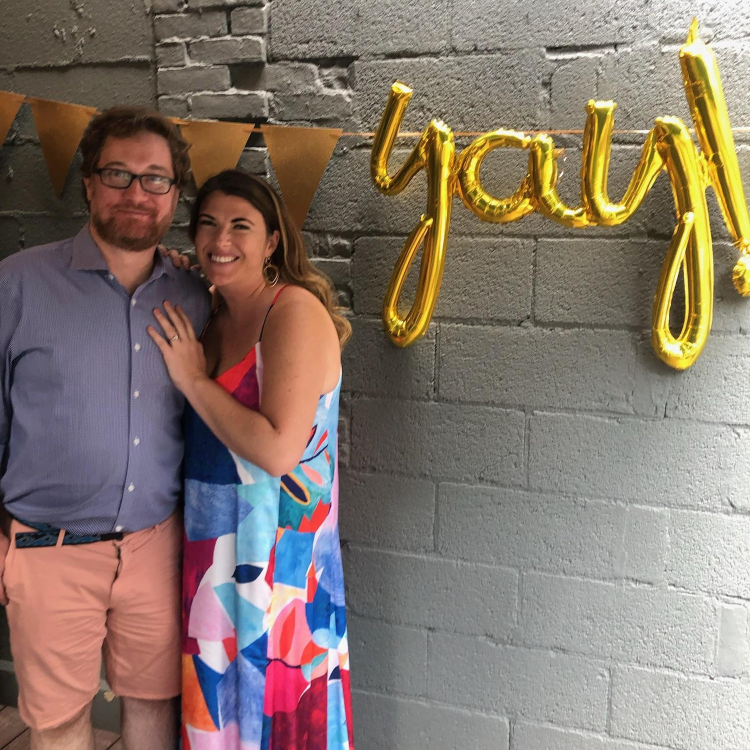 June, 2022: Engagement party in Long Island City, NY, thrown by our wonderful group of friends.