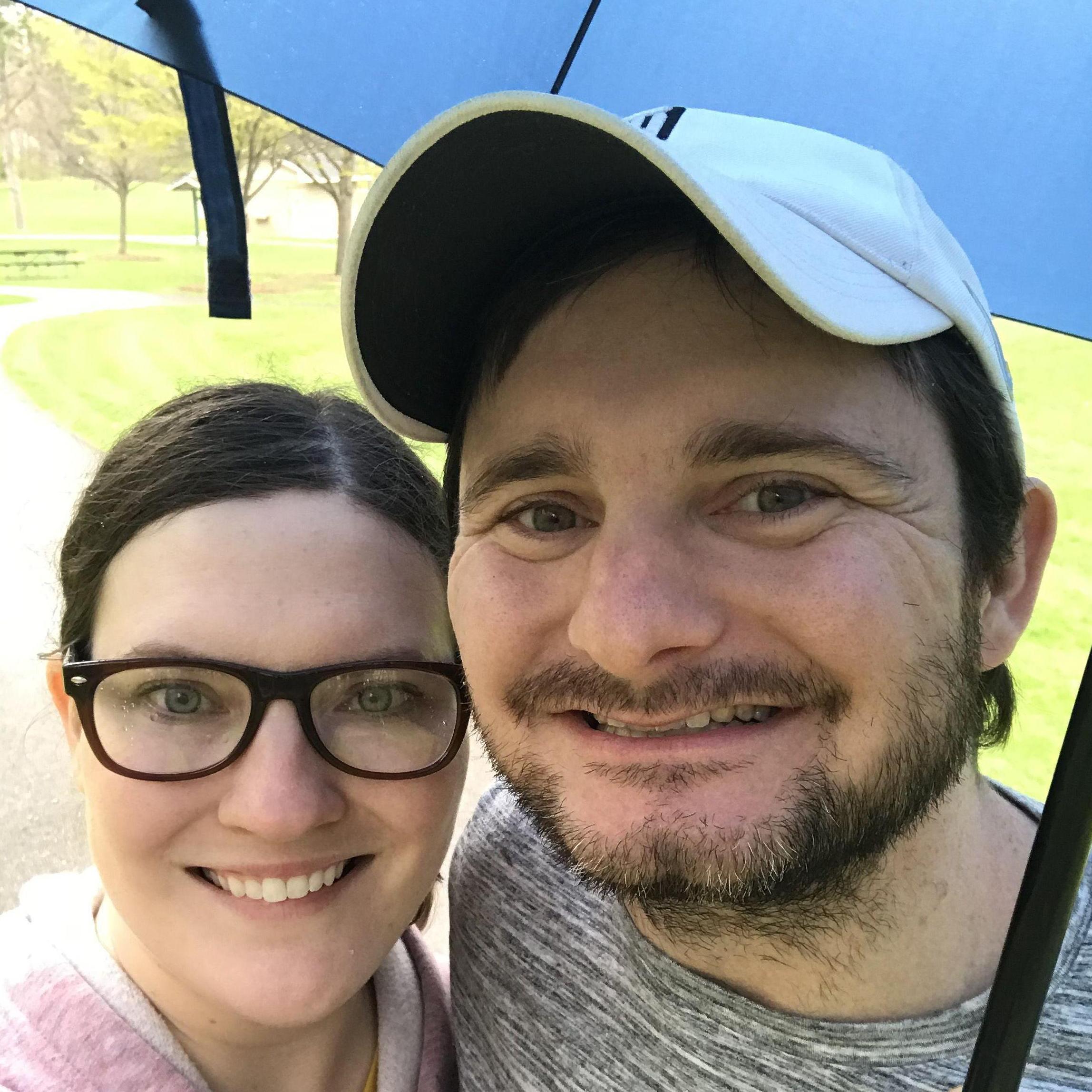 Taking a soggy walk at Bloomer Park (our favorite) in West Bloomfield, Michigan April 2021