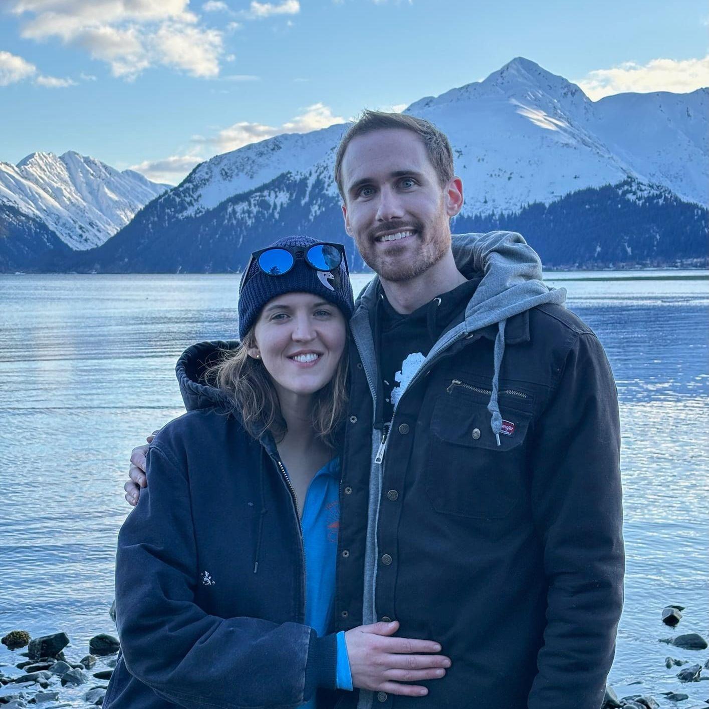 "Walking with my baby down by the Resurrection Bay!"