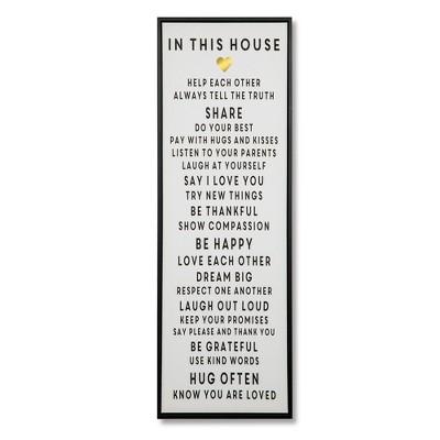 36"x12" In This House Framed Wall Canvas White - Threshold™