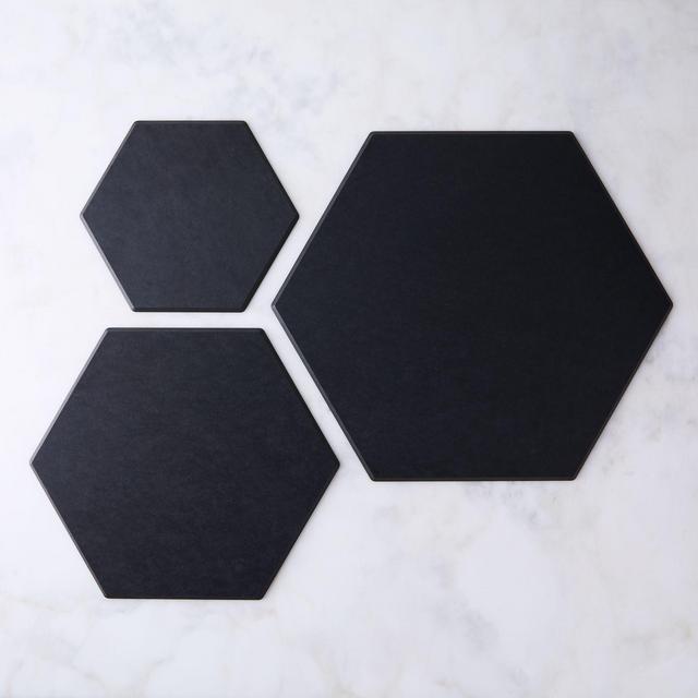 Matte Black Hex Boards (Set of 3)