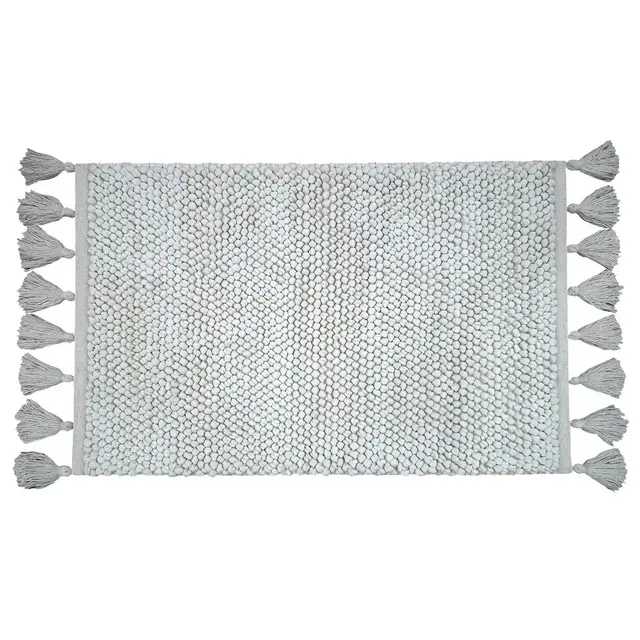 Bee & Willow™ Home Looped Fringe 21" x 34" Bath Rug in Coconut Milk