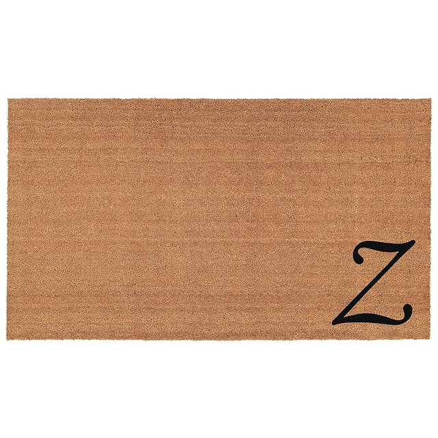 Home & More 153622436Z Urban Chic Monogram Doormat (Letter Z), Black/Natural, 24" x 36"