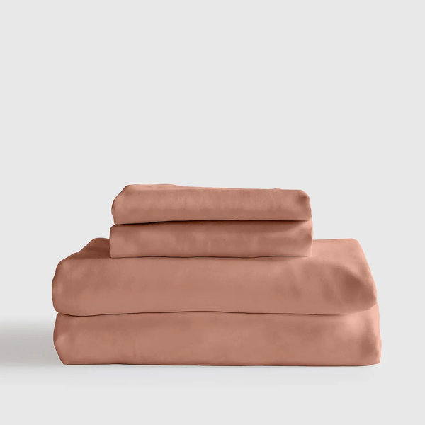 Organic Bamboo Viscose Sheet Set - Clay - King with Flat Sheet