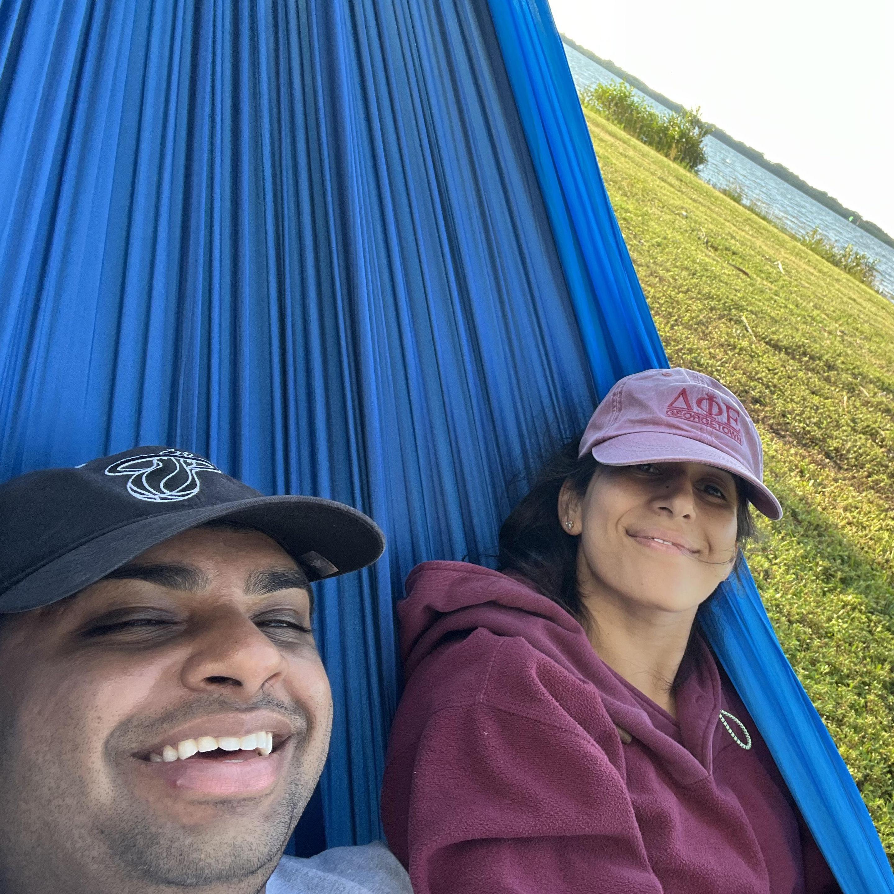 That time when Maulik took Trishala camping. 