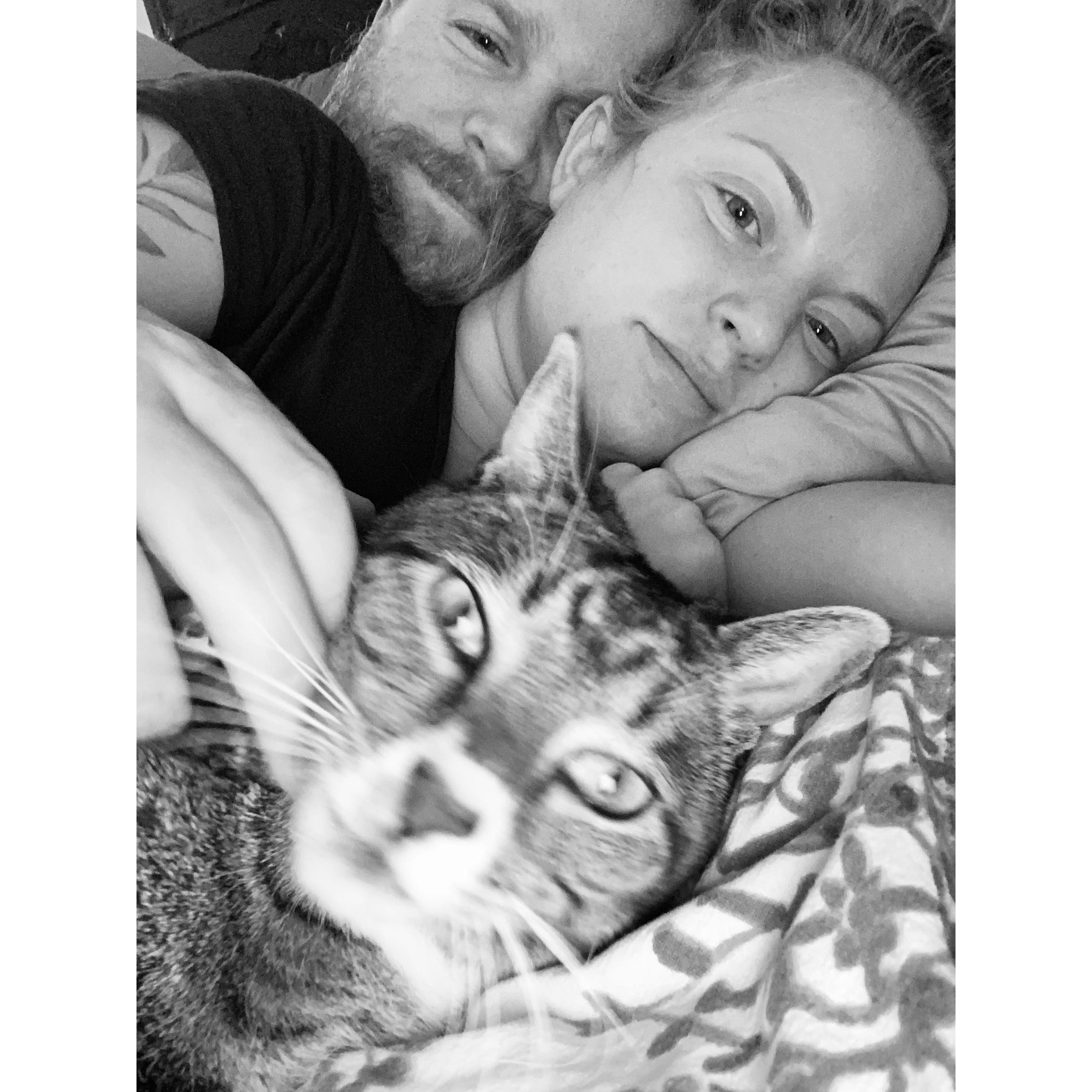 One big happy family with Petunia.