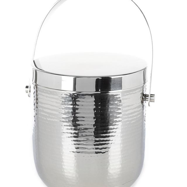 Southern LivingModern Stainless Steel Hammered Ice Bucket