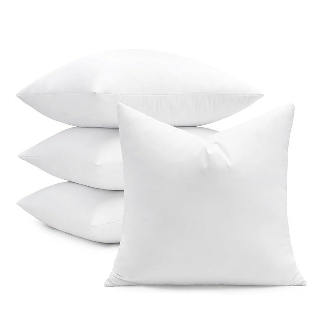 puredown® 22x22 Feather Down Pillow Inserts, 4 Pack Throw Pillow Inserts for Couch, Chairs, Office, Apartments