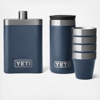 6-Piece Flask & Shot Glass Set